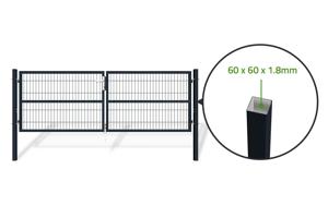 3m RAZO V.100cm Šedá síťová křídlová brána 7