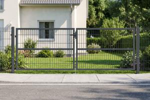 Portail grillage rigide RAZO 300x100cm gris 8