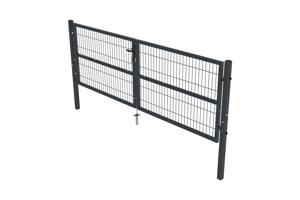 Portail grillage rigide RAZO 300x100cm gris 10