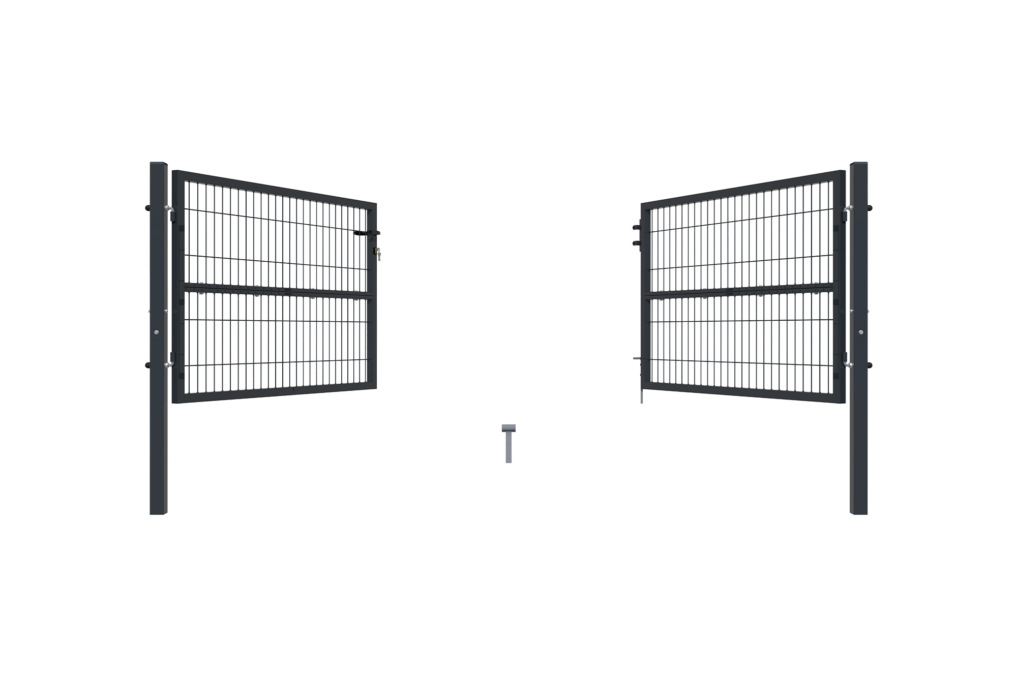 Portail grillage rigide RAZO 300x100cm gris 9