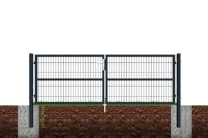 3m RAZO V.100cm Šedá síťová křídlová brána 6