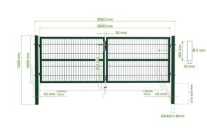 Mesh gate 3m RAZO H.100cm green 4