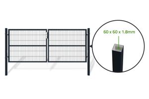 Portail grillage rigide RAZO 300x120cm gris 8