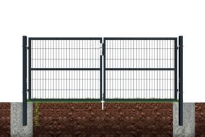 Portail grillage rigide RAZO 300x120cm gris 7