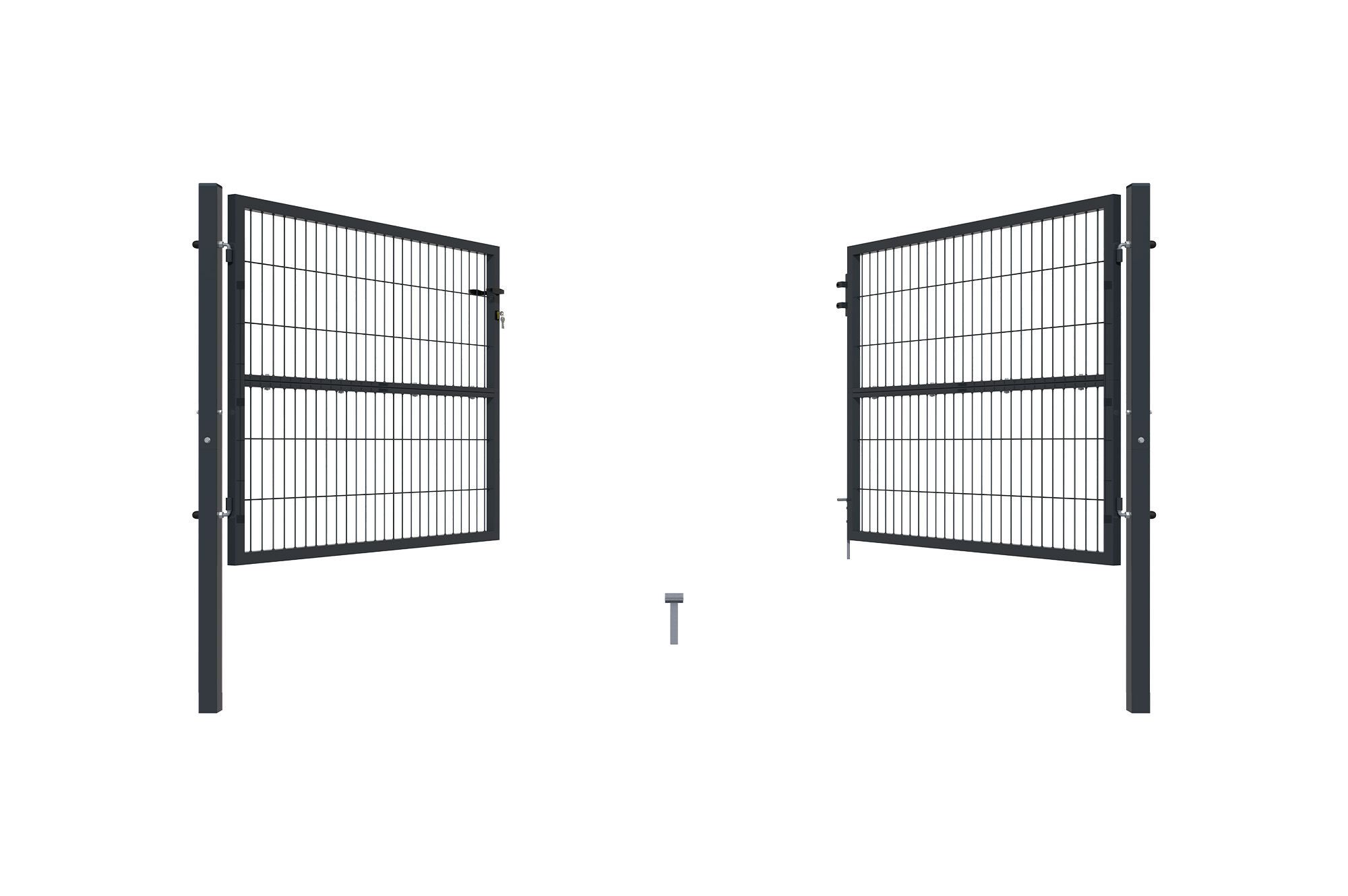 3m RAZO gaaspoort H.120cm + 1m RAZO poort H.120cm Grijs 9