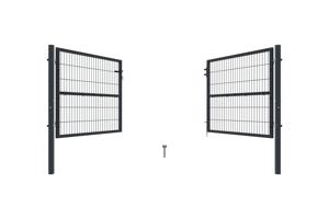 3m RAZO gaaspoort H.120cm + 1m RAZO poort H.120cm Grijs 9