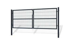 Portail grillage rigide RAZO 300x120cm gris 2