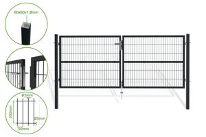 3m RAZO H.120cm Pilkos spalvos tinkliniai varstomi vartai main image