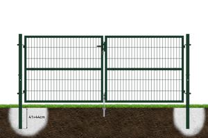 Portail grillage rigide RAZO 300x120cm vert 7