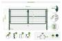 Portail grillage rigide RAZO 300x120cm vert thumbnail 11