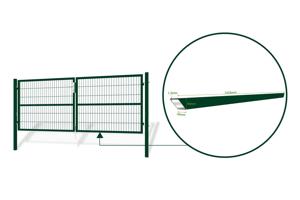 3m RAZO H.120cm Grön mesh slaggrind 8