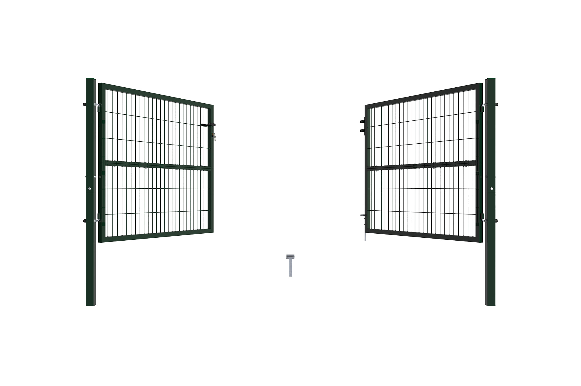 Portail grillage rigide RAZO 300x120cm vert 9