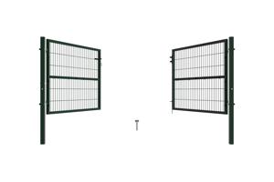 Portail grillage rigide RAZO 300x120cm vert 9