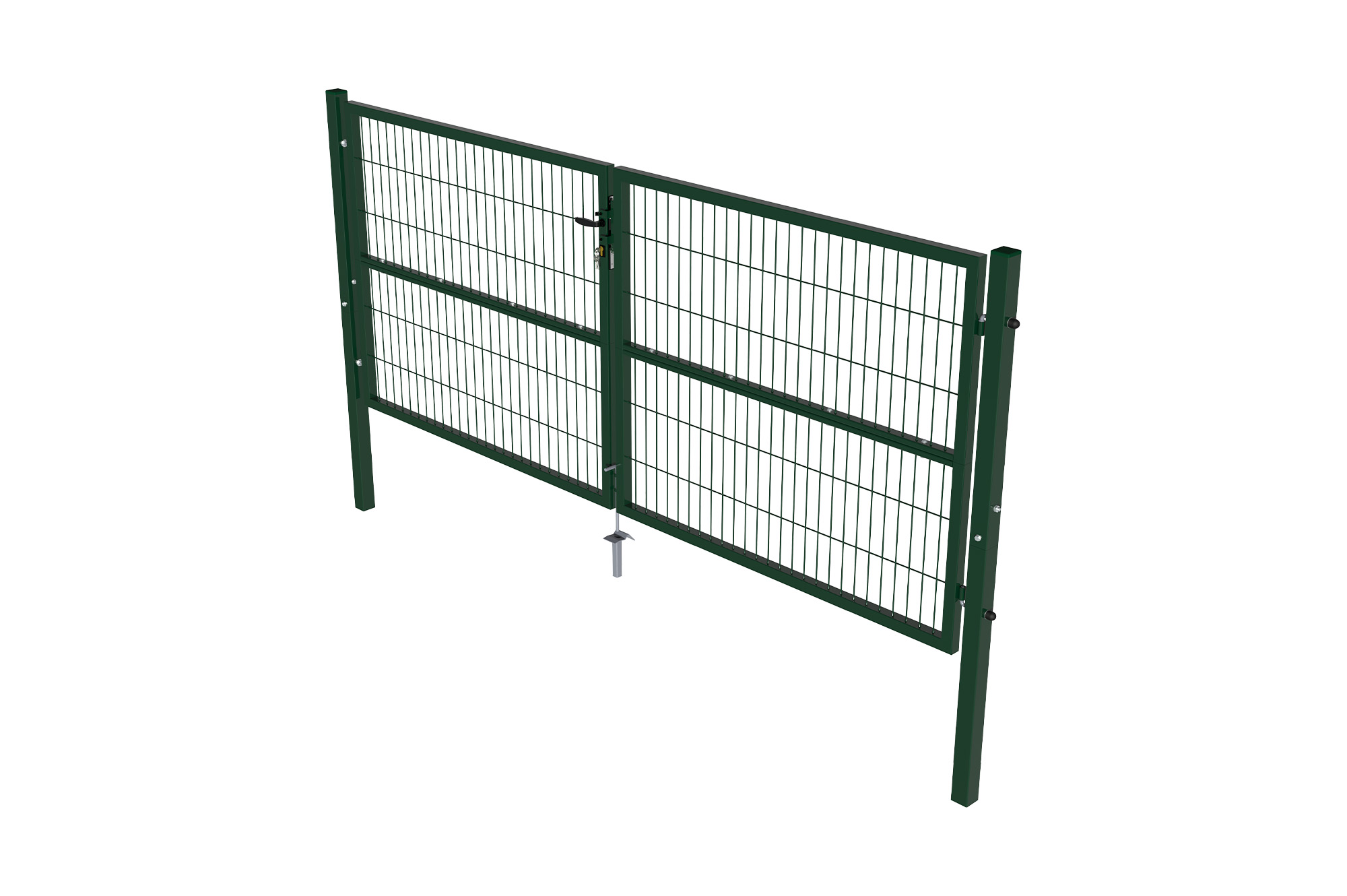 Portail grillage rigide RAZO 300x120cm vert 10