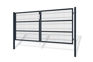 Portail grillage rigide RAZO 300x140cm gris 2