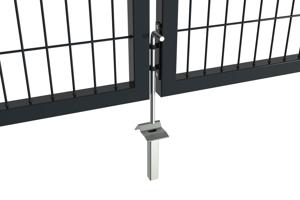 Portail grillage rigide RAZO 300x140cm gris 10