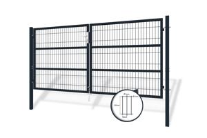 Portail grillage rigide RAZO 300x140cm gris 5