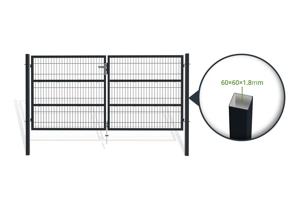 Portail grillage rigide RAZO 300x140cm gris 7