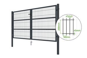 3m RAZO H.140cm Grå mesh svinglåge 4
