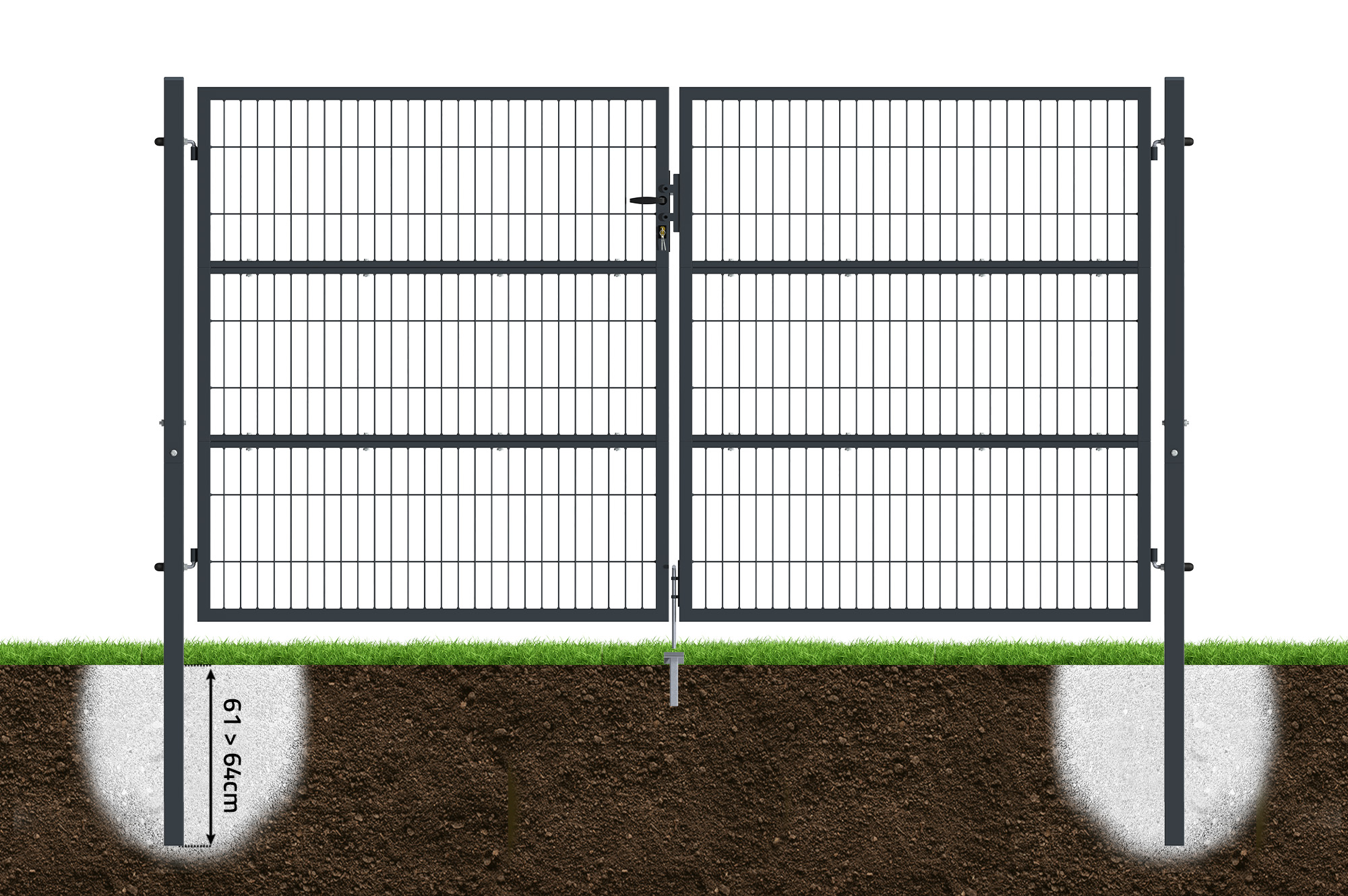 Mesh gate 3m RAZO H.160cm grey 7