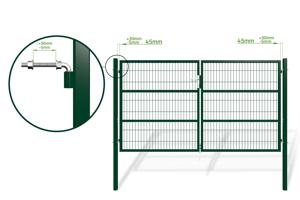 Portail grillage rigide RAZO 300x160cm vert 9