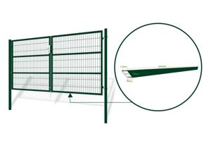 Portail grillage rigide RAZO 300x160cm vert 8