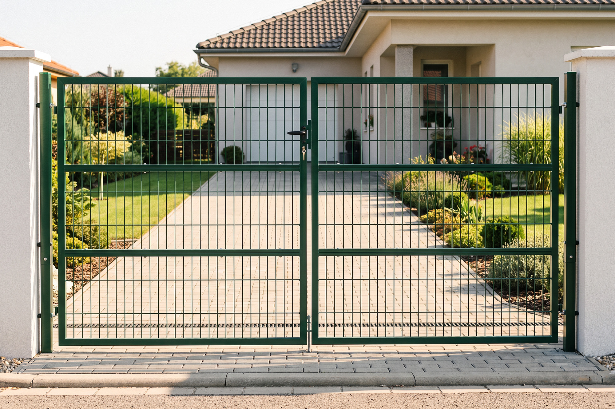 Mesh gate 3m RAZO H.160cm + side gate 1m RAZO H.160cm green 2