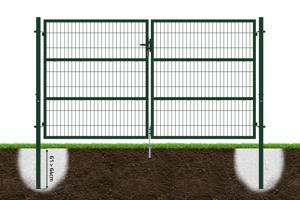 Mesh gate 3m RAZO H.160cm + side gate 1m RAZO H.160cm green 7