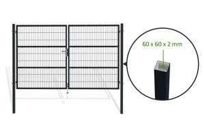 3m RAZO H.180cm Poarta batanta din plasa gri 6