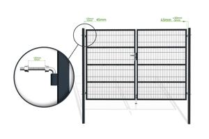 Mesh gate 3m RAZO H.200cm grey 8
