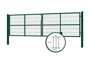 Portail grillagé 4m RAZO H.120cm + Portillon 1m RAZO H.120cm vert 5