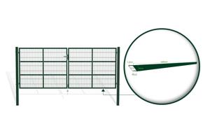 Portail grillage rigide RAZO 400x160cm vert 8