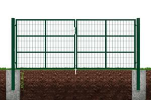 Portail grillage rigide RAZO 400x160cm vert 6