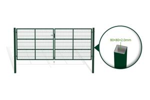 Portail grillage rigide RAZO 400x160cm vert 7