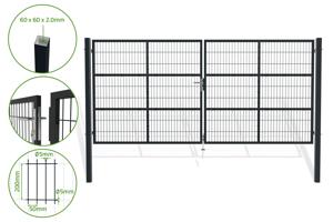 RAZO H.180cm Pelēki 4m sieta veramie vārti main image