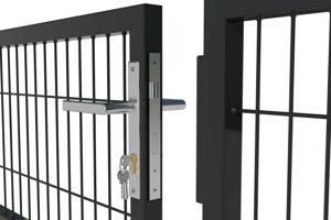 Portail grillagé 4m RAZO H.200cm + Portillon 1m RAZO H.200cm gris 13