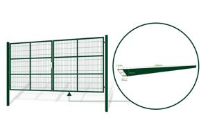 Mesh gate 4m RAZO H.200cm + side gate 1m RAZO H.200cm green 8