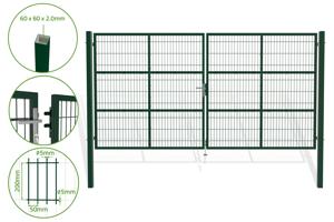 RAZO H.200cm Zaļie 4m sieta veramie vārti main image