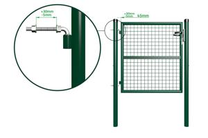 Puerta de malla​ 1m OLGA Alt.100cm verde 8