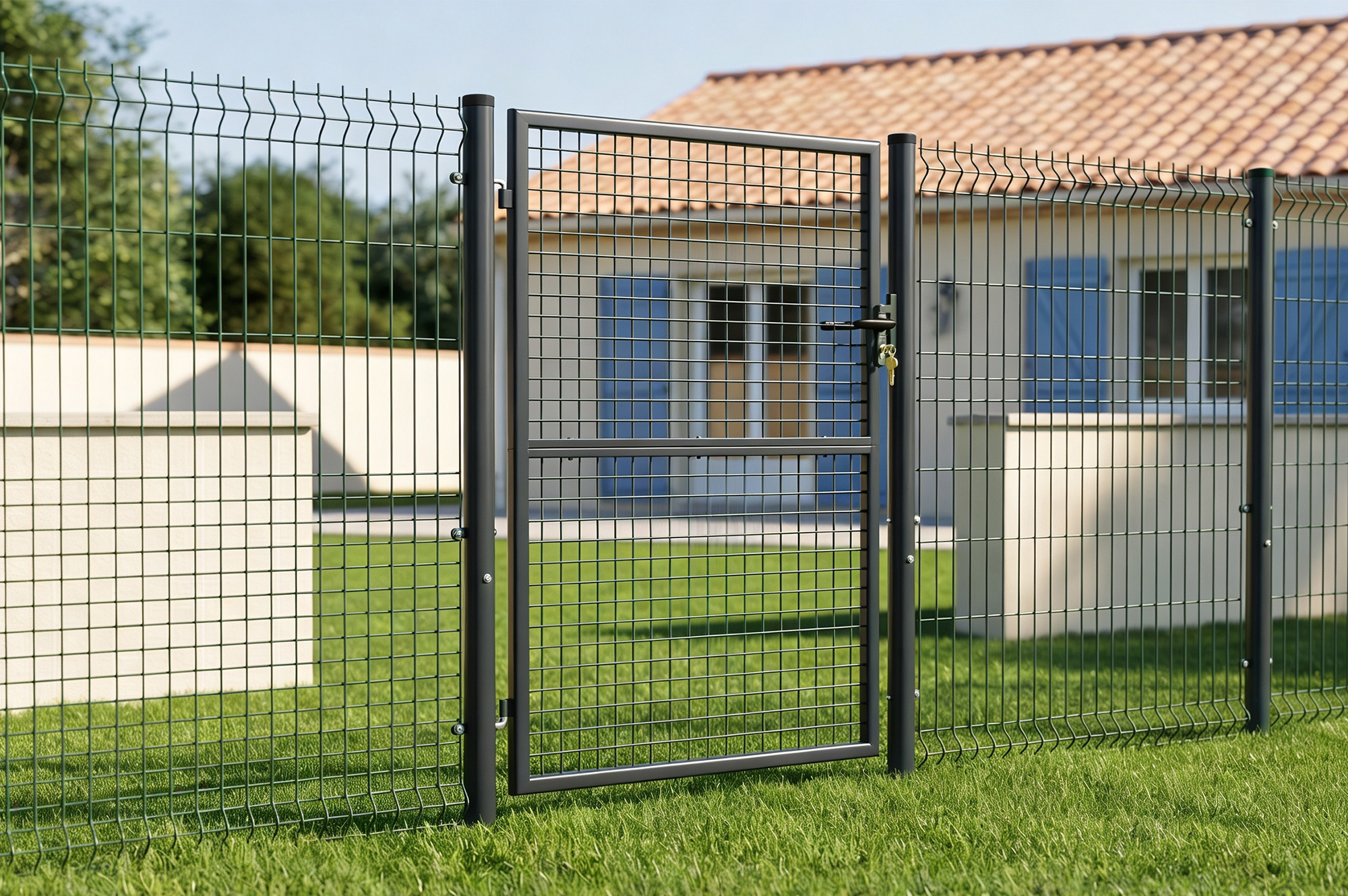 Puerta de malla​ 1m OLGA Alt.150cm gris 4