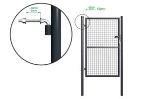 Portillon grillagé 1m OLGA H.150cm gris 10
