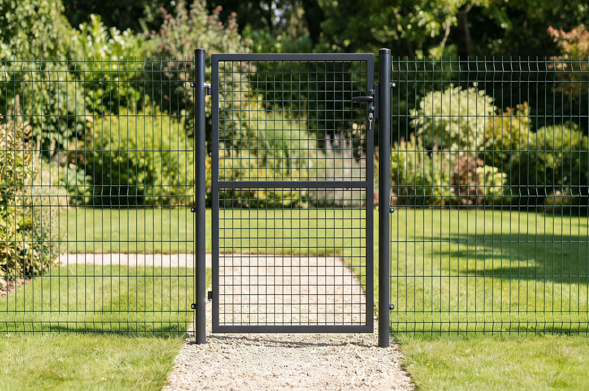 Puerta de malla​ 1m OLGA Alt.150cm gris 3