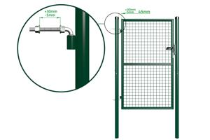 Portão em painel de rede 1m OLGA 100P150 Verde 9