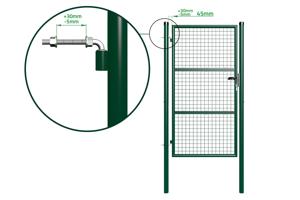 Wire mesh side gate 1m OLGA H.180cm green 8
