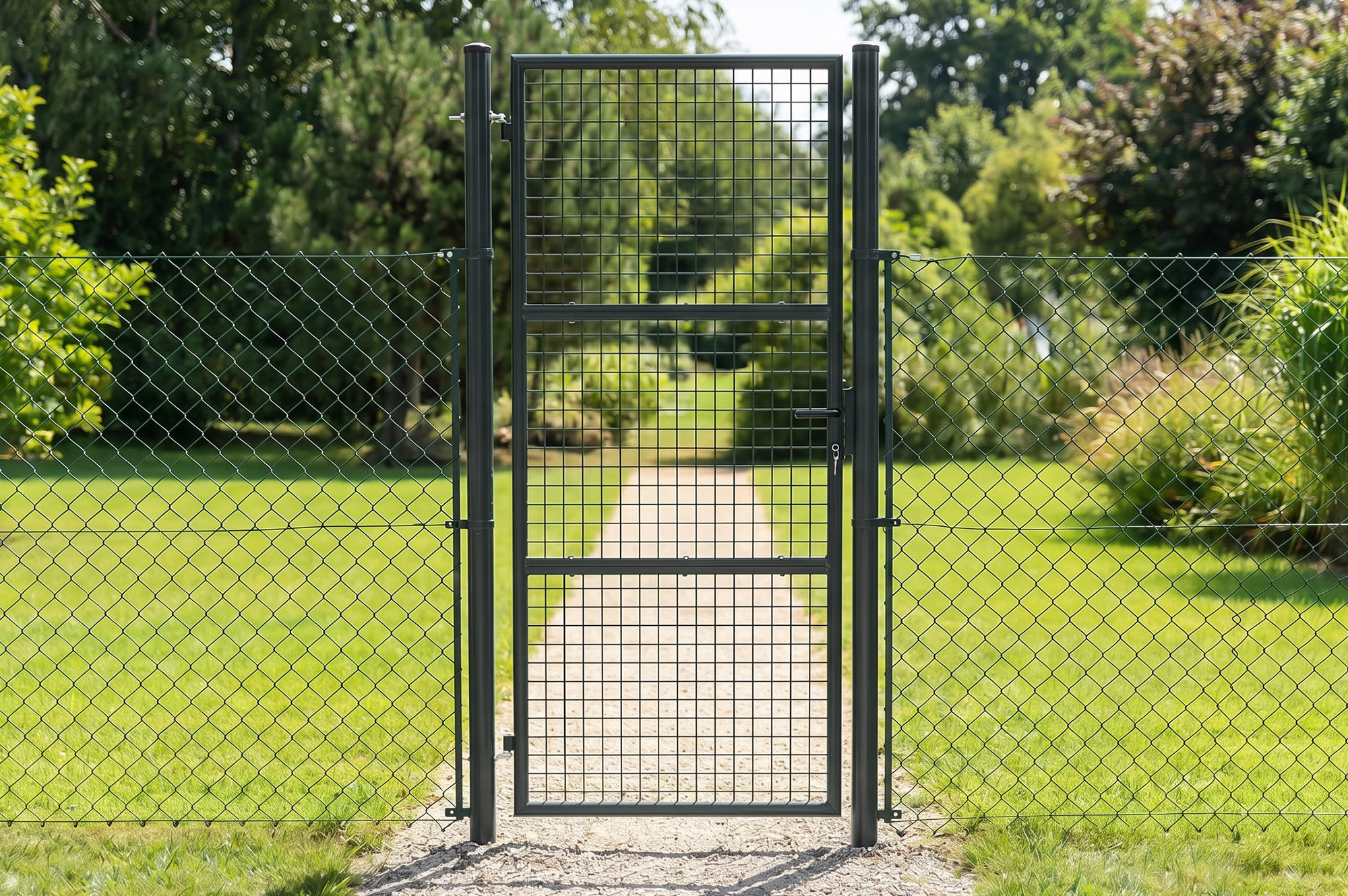 Mesh gate 3m OLGA H.200cm + side gate 1m OLGA H.200cm grey 16