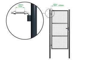 Portillon grillagé 1m OLGA H.200cm gris 9