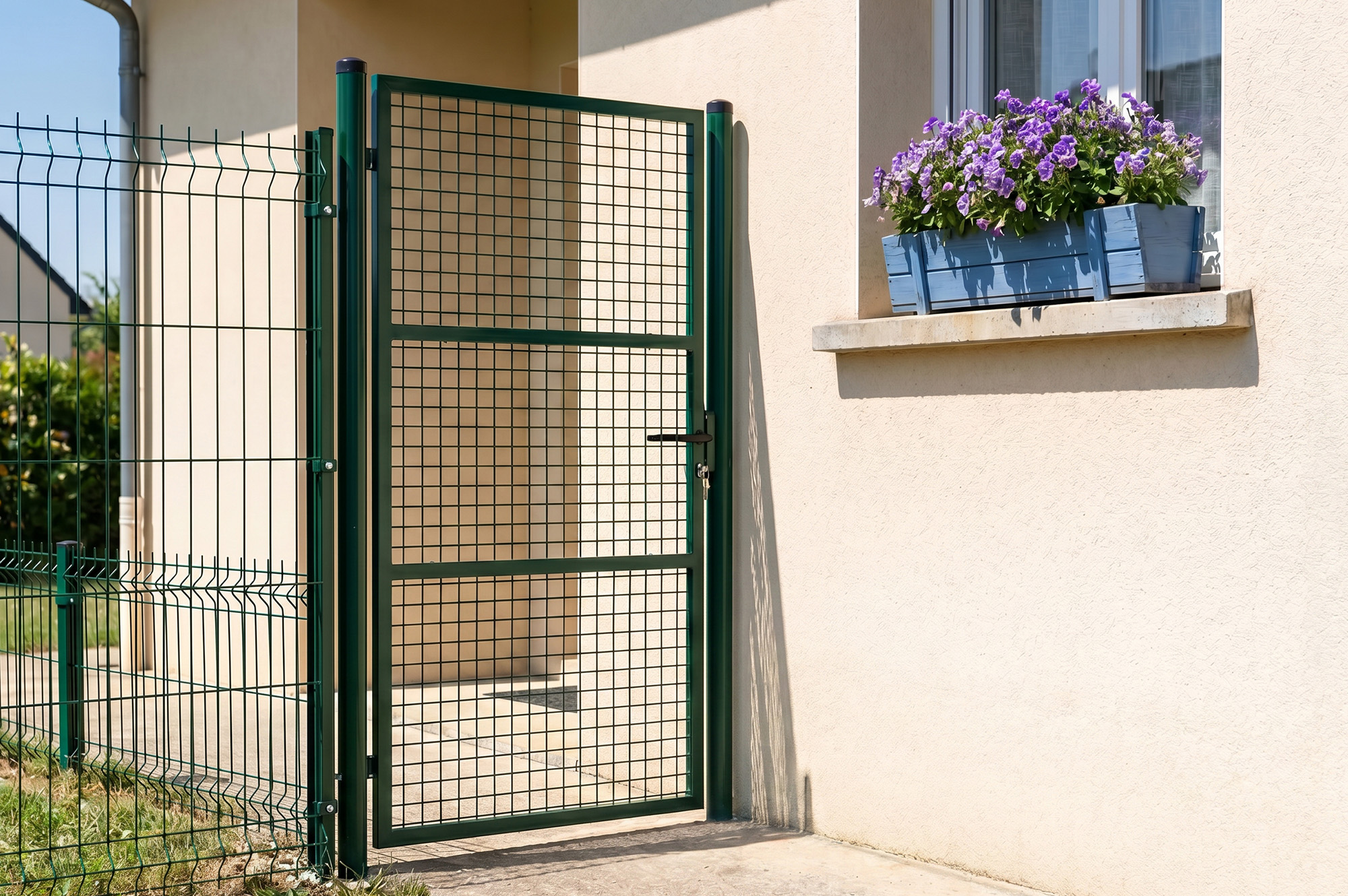 Mesh gate 4m OLGA H.200cm + side gate 1m OLGA H.200cm green 17