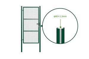 Portail grillagé 3m OLGA H.200cm + Portillon 1m OLGA H.200cm vert 20