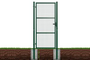 Portail grillagé 3m OLGA H.200cm + Portillon 1m OLGA H.200cm vert 19