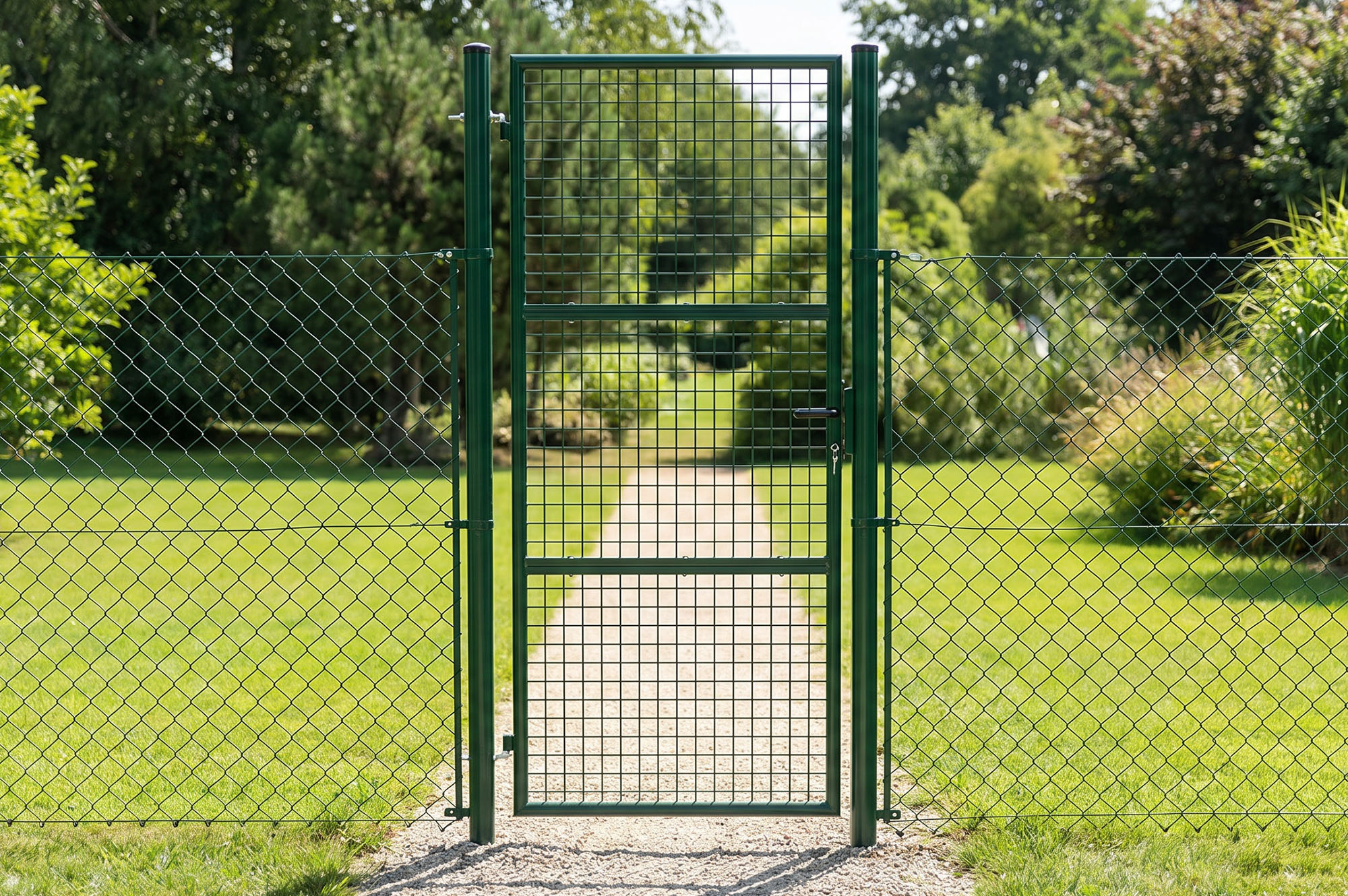 Mesh gate 4m OLGA H.200cm + side gate 1m OLGA H.200cm green 16